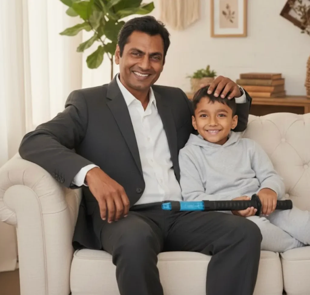 Yaani Siddiqui with his father Nawazuddin Siddiqui