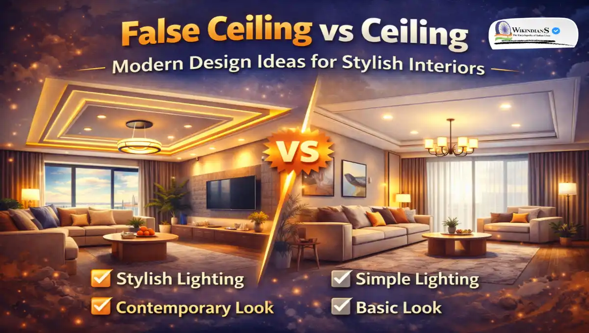 False Ceiling vs Ceiling: Modern Design Ideas for Stylish Interiors
